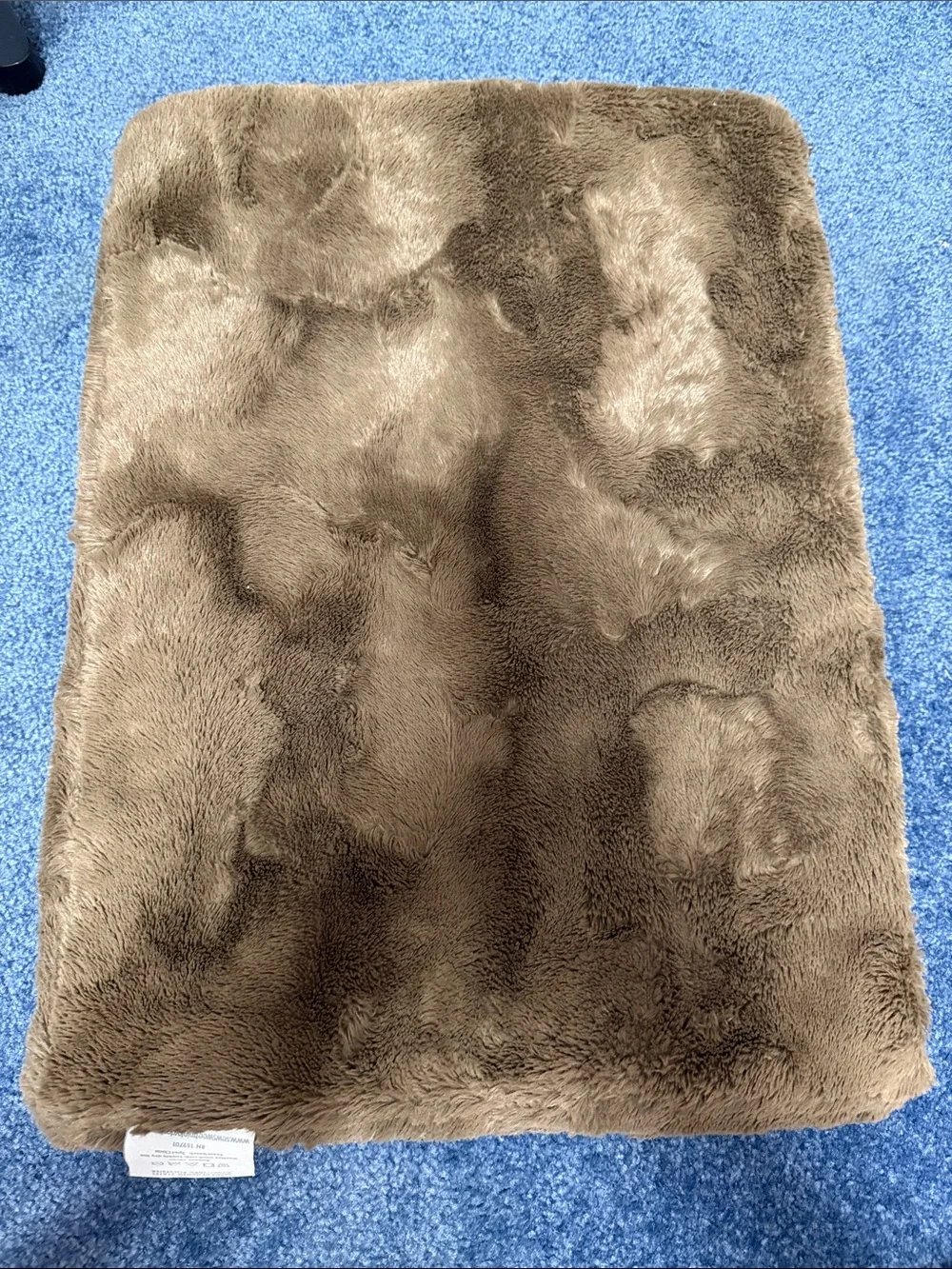 Plush Minky Pet Bed - Cream with Black Speckle